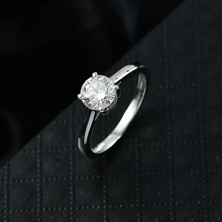 LUXURIANT 1 Ct. Lab Grown Diamond Solitaire Ring in 9K White Gold, SGL Certified 8371143 2