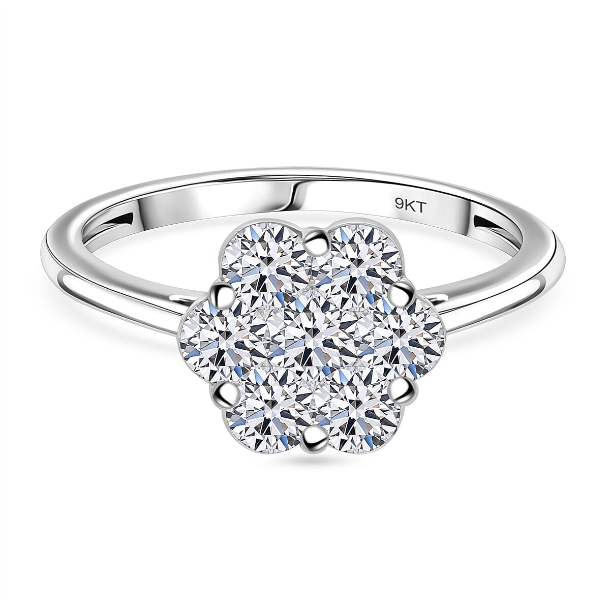 Luxuriant 9K White Gold SGL Certified Lab Grown Diamond (VS-GH) Ring 1.02 Ct. 8330994 0