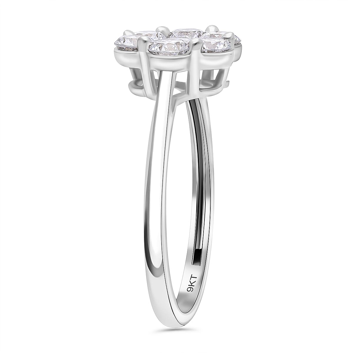 Luxuriant 9K White Gold SGL Certified Lab Grown Diamond (VS-GH) Ring 1.02 Ct. 8330994 3