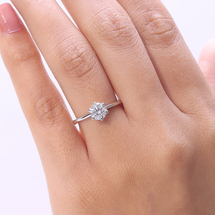 Luxuriant - 9K White Gold SGL Certified VS-E-F Lab Grown Diamond Solitaire Ring 1.00 Ct. 8517199 2