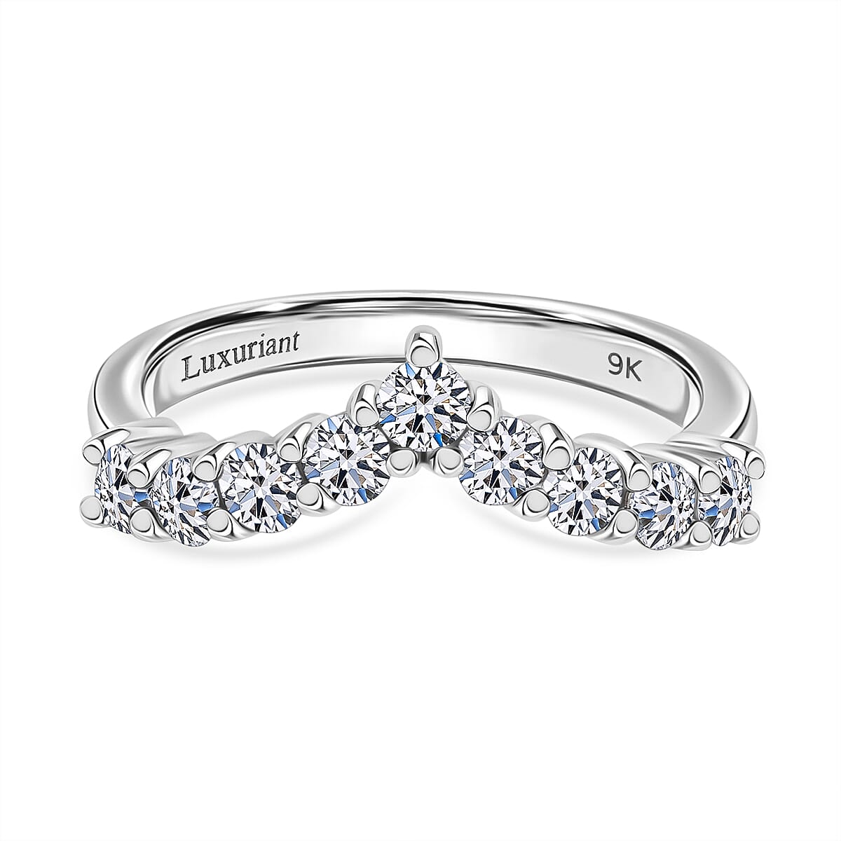 Luxuriant 9K White Gold Lab Grown Diamond (VS-EF) Ring 8244288 0