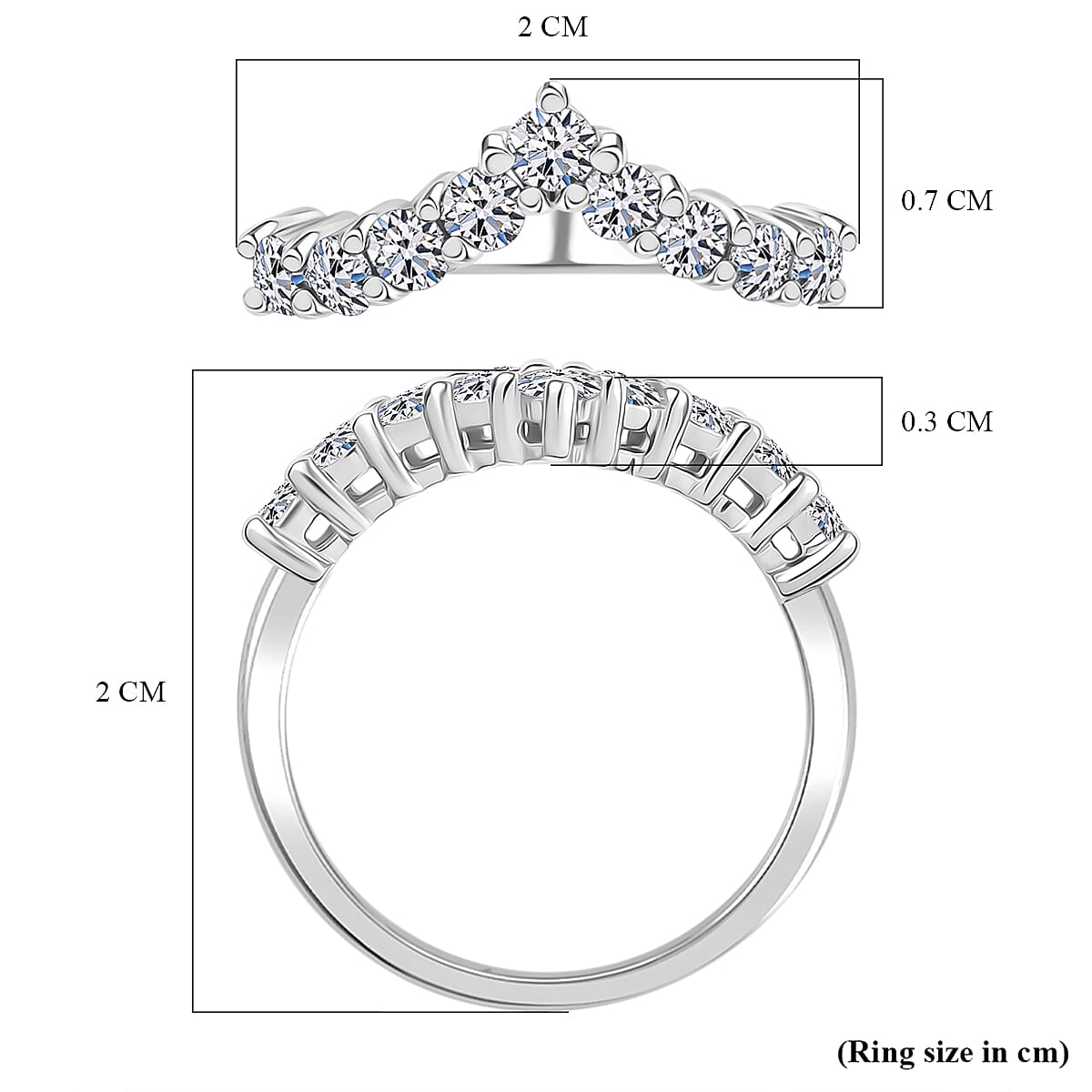 Luxuriant 9K White Gold Lab Grown Diamond (VS-EF) Ring 8244288 5