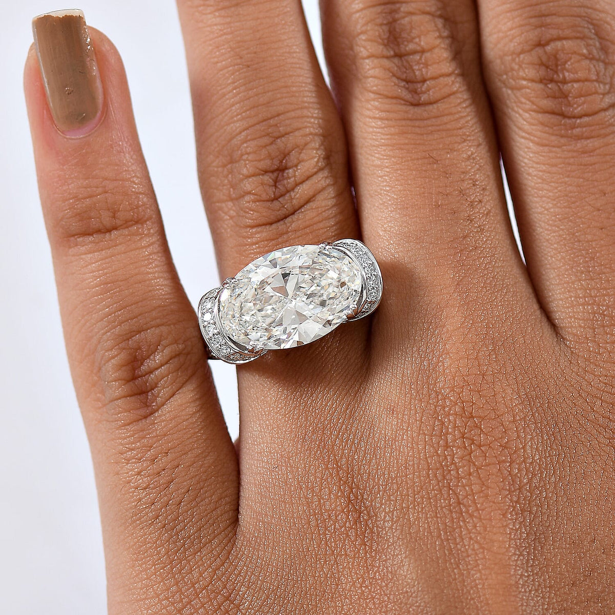 Luxuriant 9K White Gold IGI Certified Lab Grown Diamond (SI-GH) Ring 7.43 Ct, Gold Wt. 5.04 Gms. 8246492 2