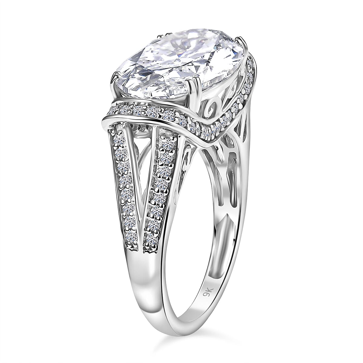 Luxuriant 9K White Gold IGI Certified Lab Grown Diamond (SI-GH) Ring 7.43 Ct, Gold Wt. 5.04 Gms. 8246492 3