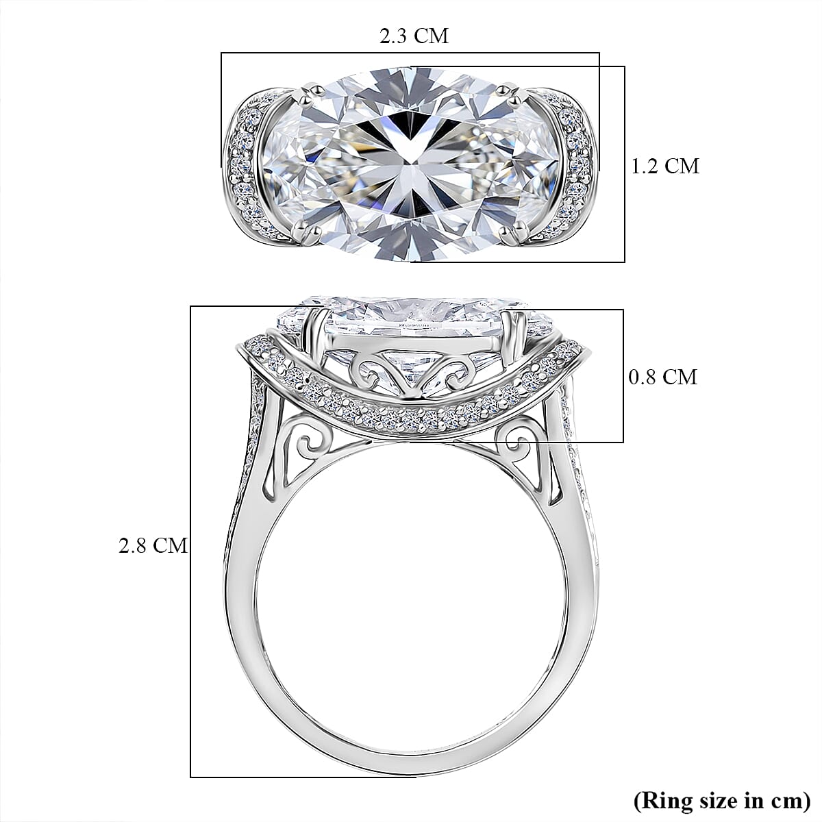 Luxuriant 9K White Gold IGI Certified Lab Grown Diamond (SI-GH) Ring 7.43 Ct, Gold Wt. 5.04 Gms. 8246492 5