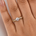 Luxuriant - 9K Yellow Gold SGL Certified VS-E-F Lab Grown Diamond Solitaire Ring