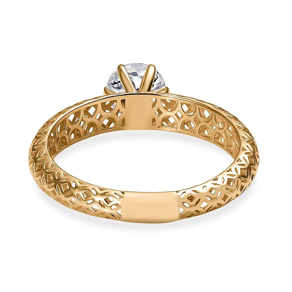 Luxuriant - 9K Yellow Gold SGL Certified VS-E-F Lab Grown Diamond Solitaire Ring
