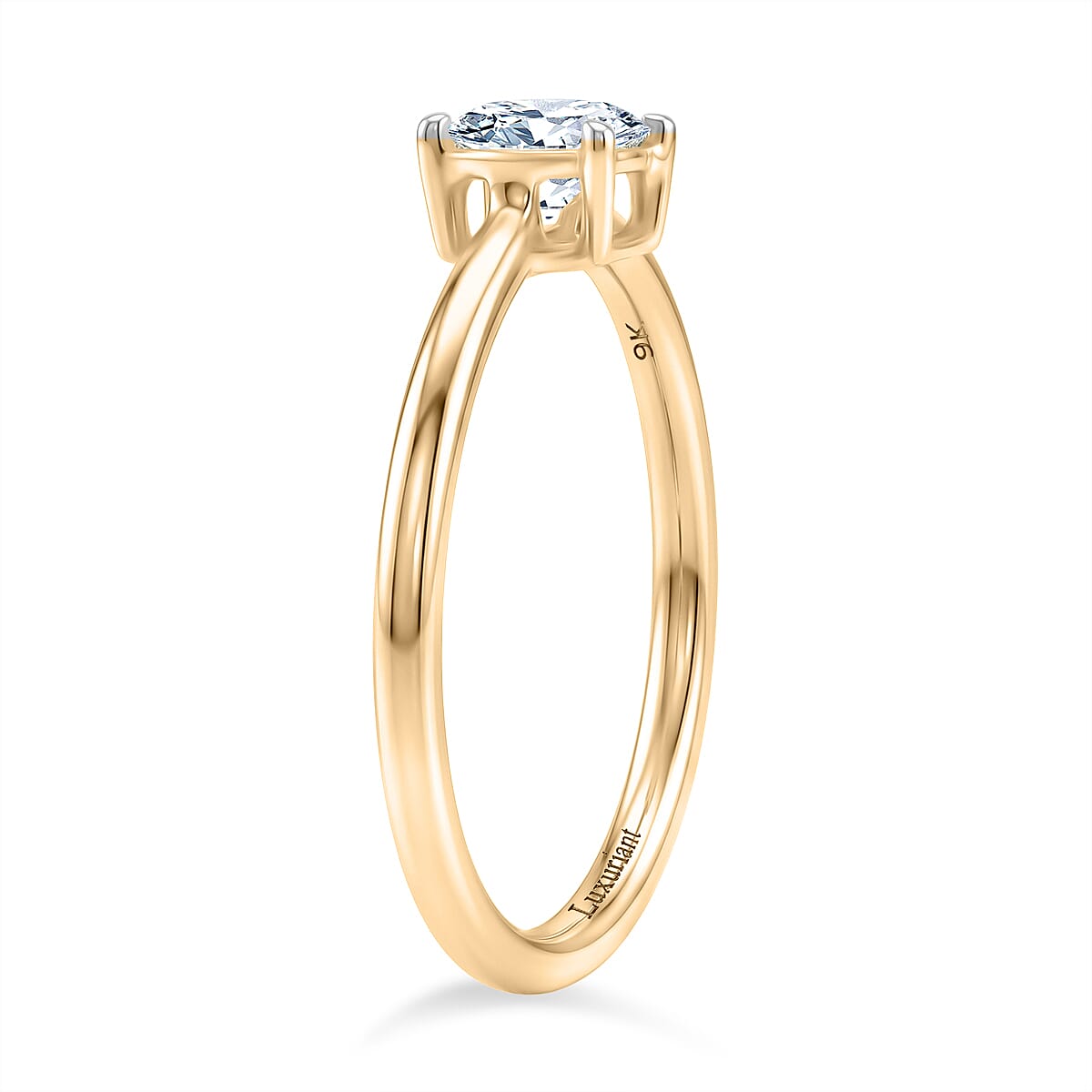 Luxuriant 9K Yellow Gold SI-GH Lab Grown Diamond Solitaire Ring 0.50 Ct, Gold Wt. 1.00 Gms 8512070 4
