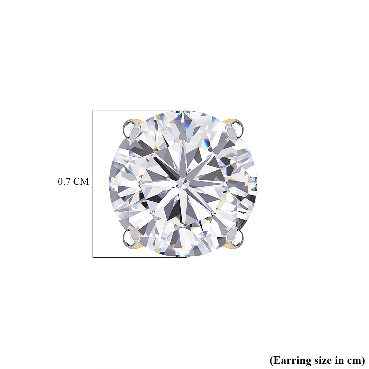LUXURIANT 2 Ct. Lab Grown Diamond Brilliant-Cut Solitaire Stud Push Post Earring in 9K Yellow Gold (SI-GH) 8253588 5