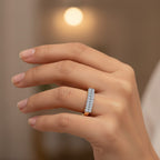 Luxuriant 9K Yellow Gold Lab Grown Diamond (VS-EF) Ring 0.50 Ct.