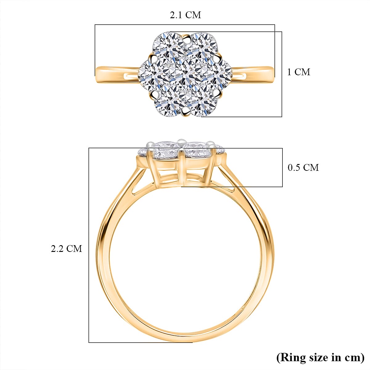 Luxuriant 9K Yellow Gold SGL Certified Lab Grown Diamond (VS-GH) Ring 1.00 Ct. 8349437 5