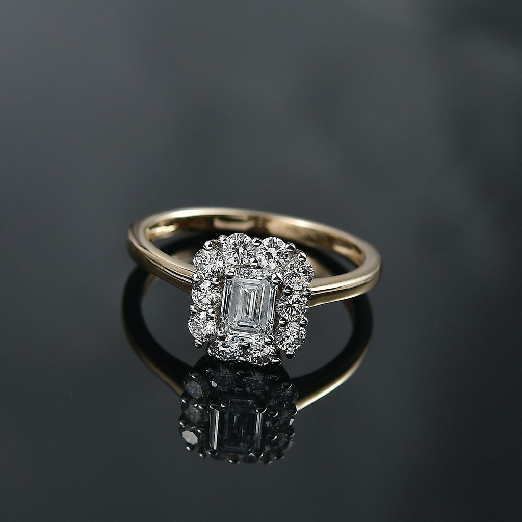 Luxuriant 9K Yellow Gold (VS-GH) Lab Grown Diamond Solitaire SGL Certified Ring 1.00 Ct.