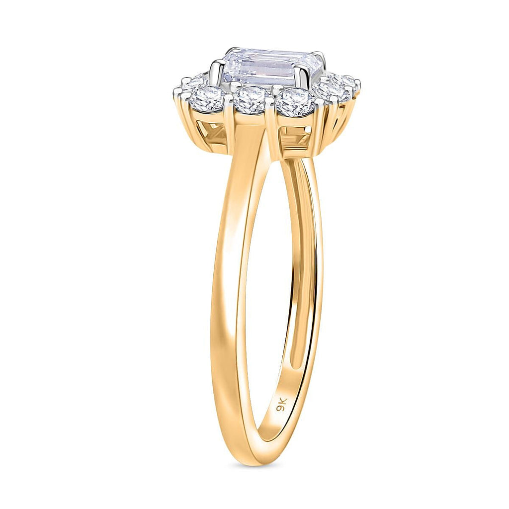 Luxuriant 9K Yellow Gold (VS-GH) Lab Grown Diamond Solitaire SGL Certified Ring 1.00 Ct.