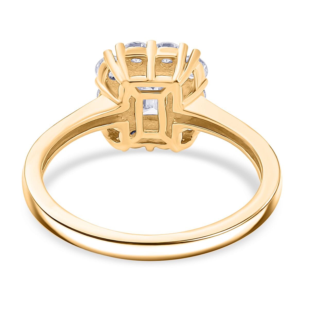 LUXURIANT 1.03 Ct. Lab Grown Diamond Halo Ring in 9K Yellow Gold SGL Certified VS-G/H 8156520 5