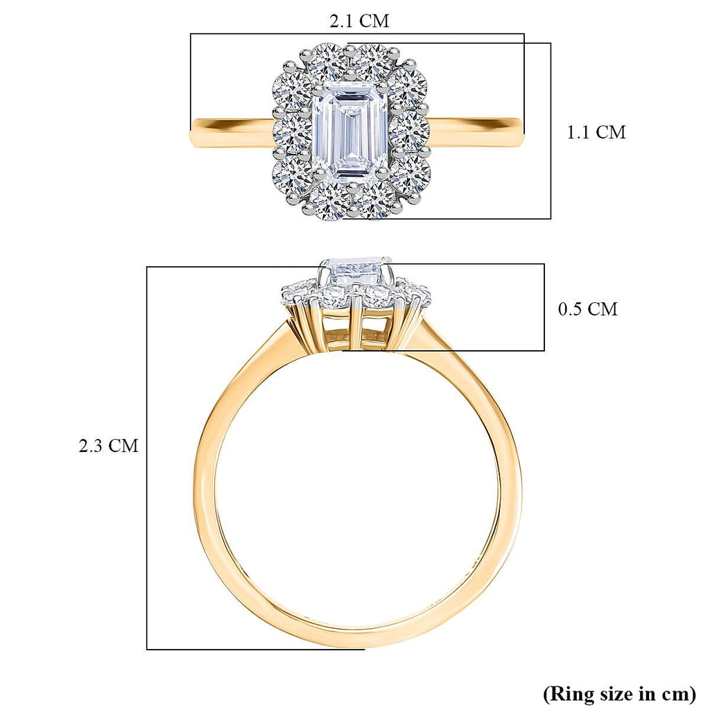 Luxuriant 9K Yellow Gold (VS-GH) Lab Grown Diamond Solitaire SGL Certified Ring 1.00 Ct.