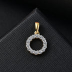 Luxuriant Diamond Lab Grown Diamond (SI-GH) Circle Pendant in 18K Vermeil Yellow Gold Plated Sterling Silver 0.50 Ct.