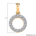 Luxuriant Diamond Lab Grown Diamond (SI-GH) Circle Pendant in 18K Vermeil Yellow Gold Plated Sterling Silver 0.50 Ct.