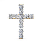 Luxuriant Diamond Lab Grown Diamond (SI-GH) Cross Pendant in 18K Vermeil Yellow Gold Plated Sterling Silver 0.50 Ct.