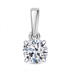 Luxuriant 9K White Gold Lab Grown Diamond (SI-GH) Solitaire SGL Certified Pendant 0.50 Ct.