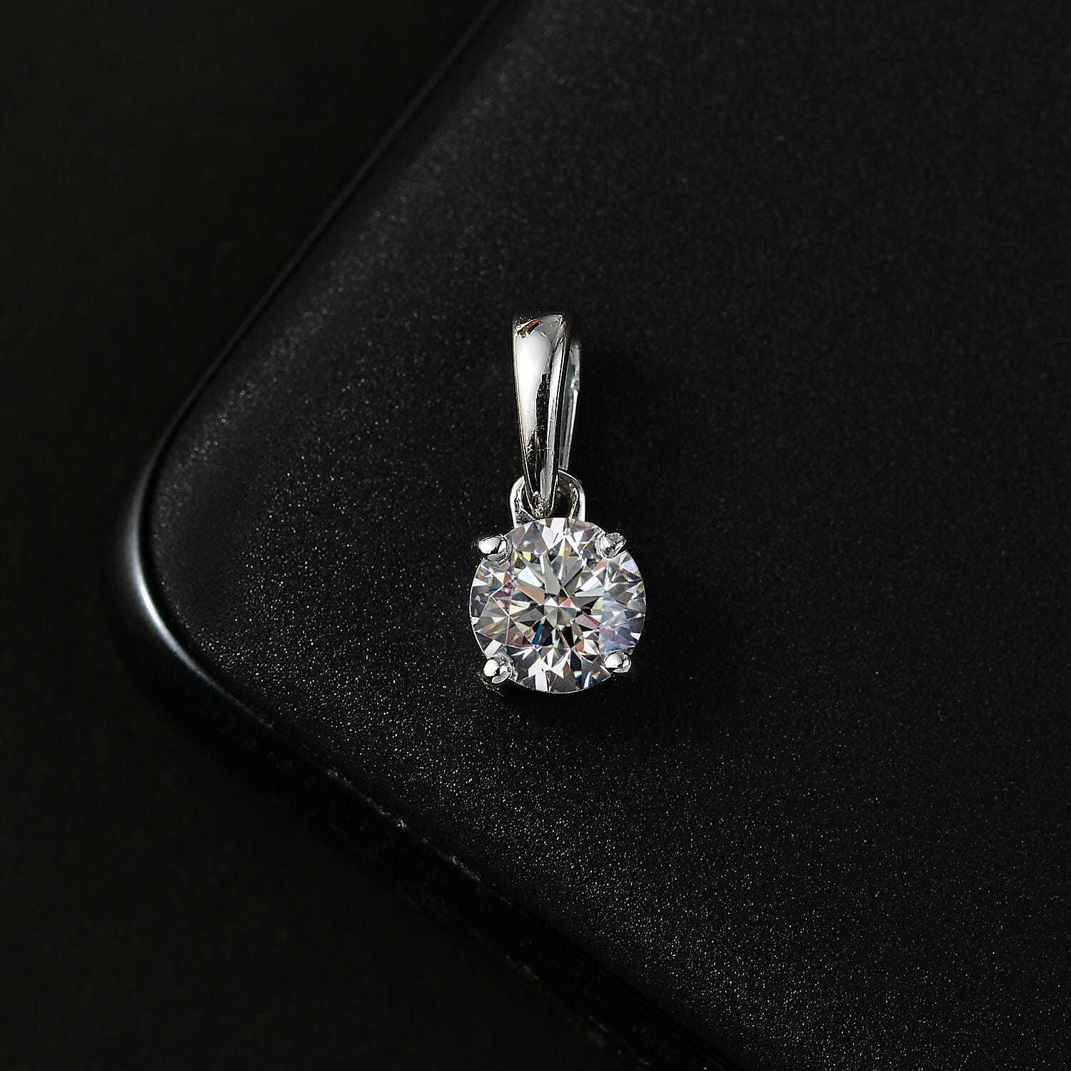 LUXURIANT 9K White Gold SGL Certified Lab Grown Diamond (VS E/F) Solitaire Pendant 0.5 Ct. 7956106 2