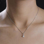 Luxuriant 9K White Gold Lab Grown Diamond (SI-GH) Solitaire SGL Certified Pendant 0.50 Ct.