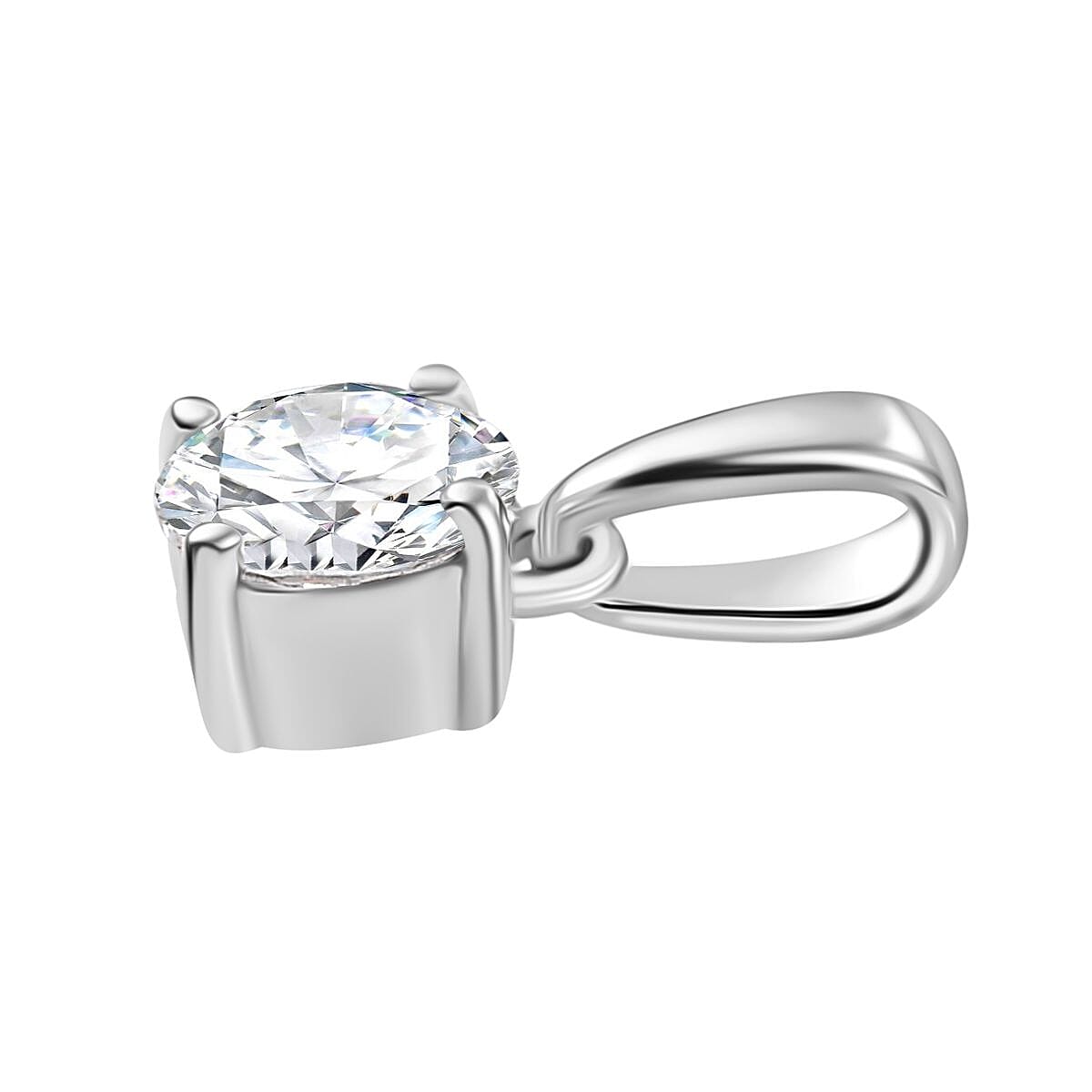 LUXURIANT 9K White Gold SGL Certified Lab Grown Diamond (VS E/F) Solitaire Pendant 0.5 Ct. 7956106 4