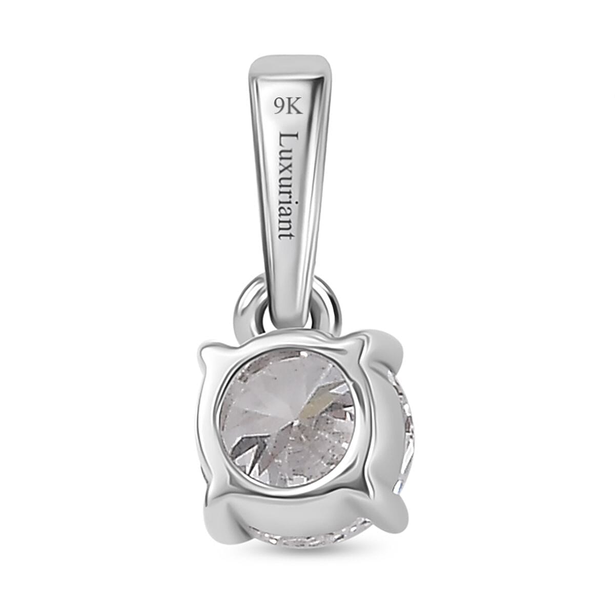 LUXURIANT 9K White Gold SGL Certified Lab Grown Diamond (VS E/F) Solitaire Pendant 0.5 Ct. 7956106 5