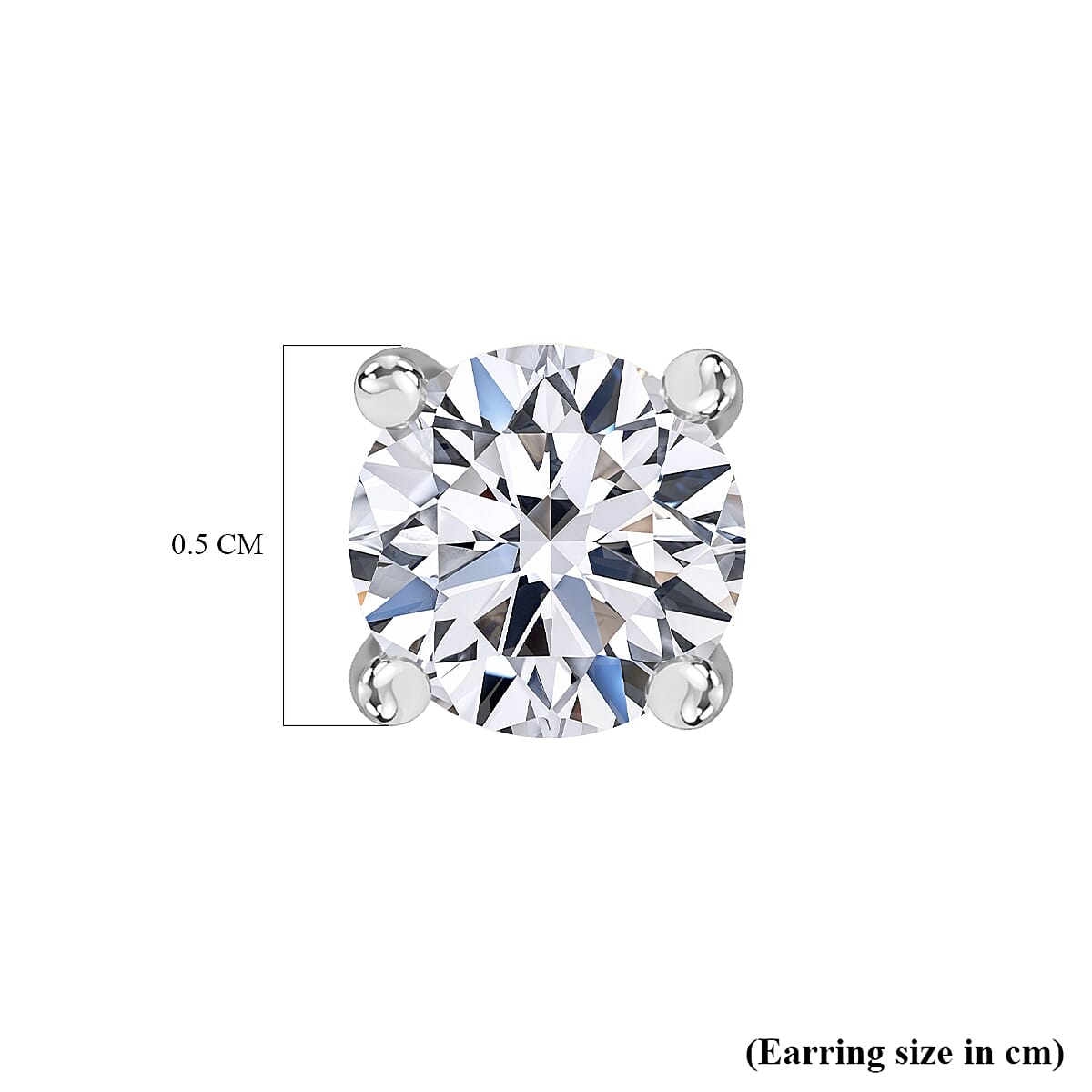 LUXURIANT 0.50 Ct. Lab Grown Diamond Solitaire Stud Earring in 9K Yellow Gold, SGL Certified 7985132 5