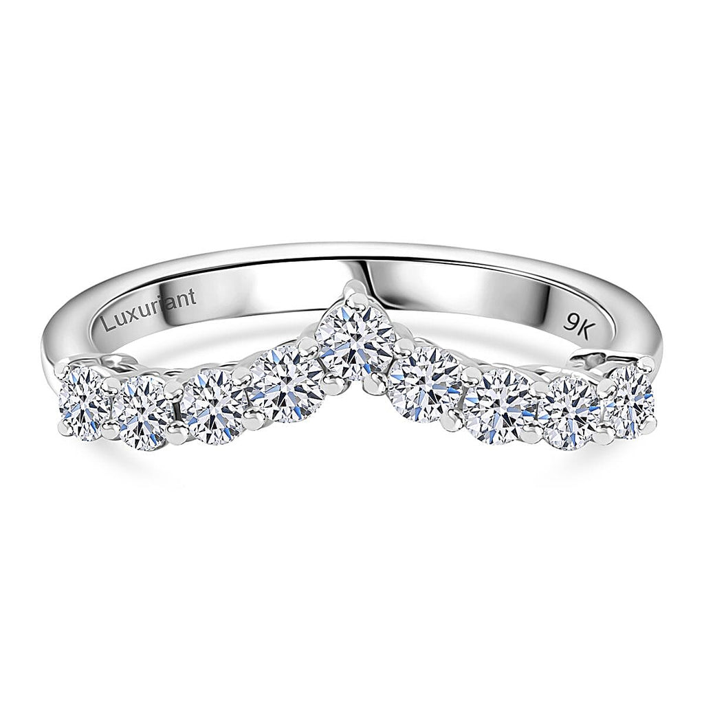Luxuriant Diamond 9K White Gold SGL Certified Lab Grown Diamond VS-EF Fancy Ring