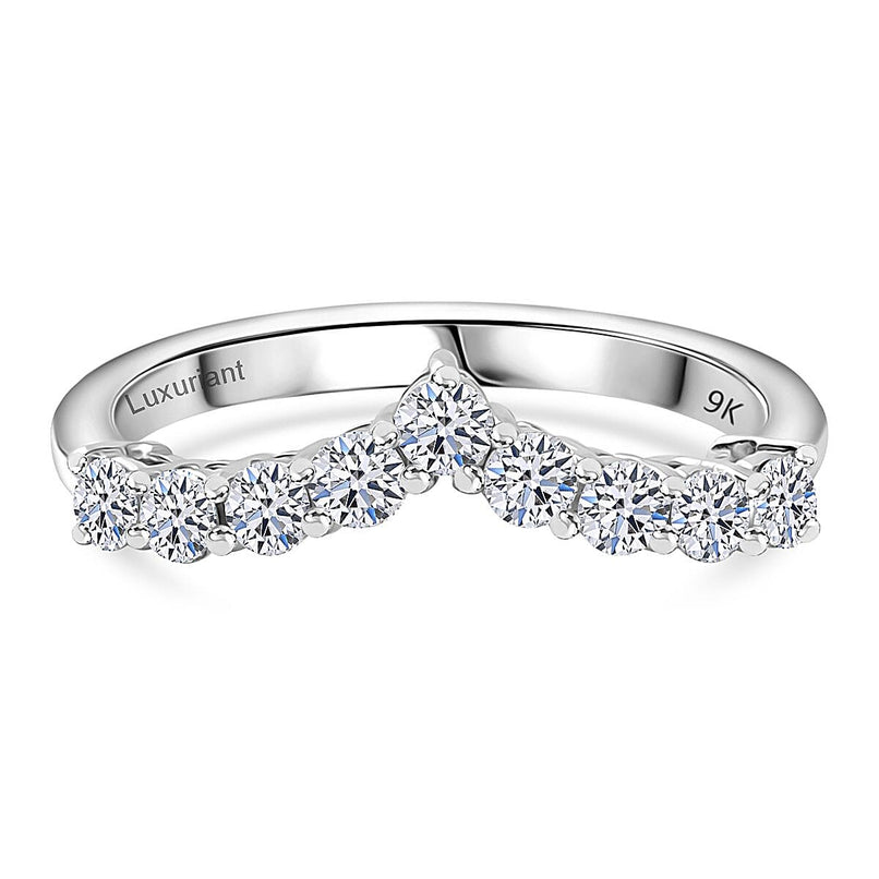 Luxuriant Diamond 9K White Gold SGL Certified Lab Grown Diamond VS-EF Fancy Ring
