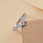 Luxuriant Diamond 9K White Gold SGL Certified Lab Grown Diamond VS-EF Fancy Ring