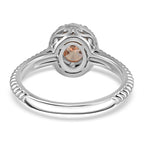 NY Closeout - Luxuriant Pink & SI-G-H Lab Grown Diamond Ring in 14K White & Rose Gold 1.10 Ct
