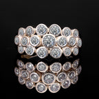 Luxuriant Diamond - 9K Yellow Gold SGL Certified Lab Grown Diamond (VS-EF) Bubble Ring 1.00 Ct. Gold Wt 4.35 Gms.