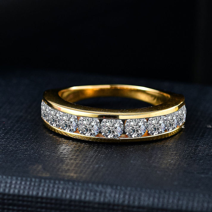 LUXURIANT Lab Grown Diamond (VS E/F) Band Ring in 18K Vermeil Yellow Gold Plated Sterling Silver 1.48 Ct. 8021395 2