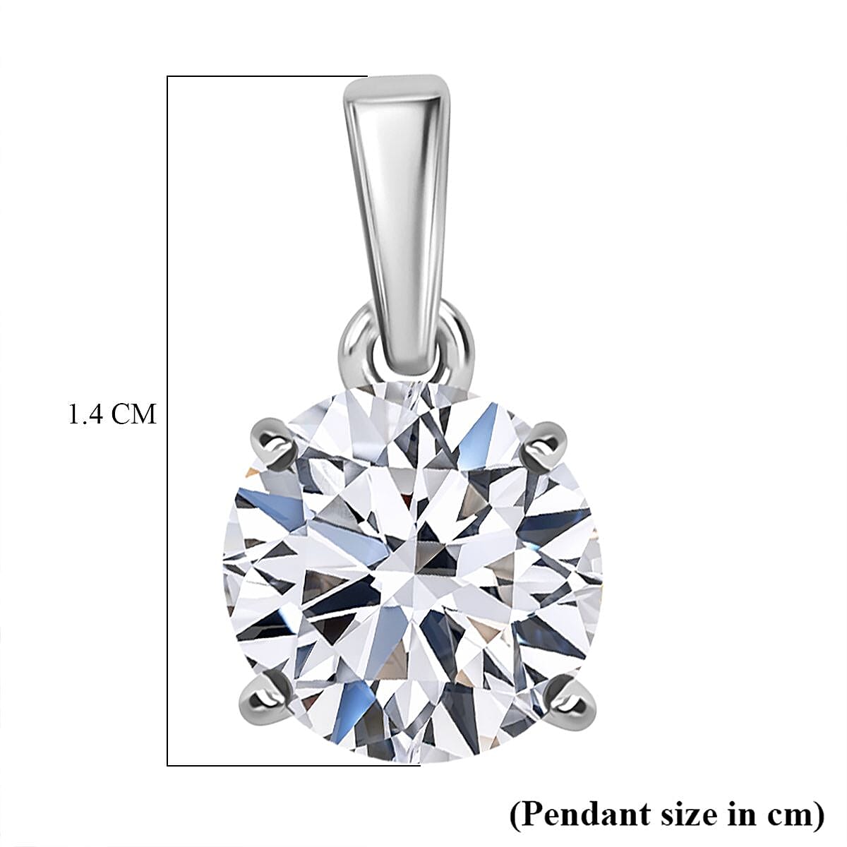 LUXURIANT 1.5 Ct. Lab Grown Diamond Solitaire Pendant in 950 Platinum 7956240 6