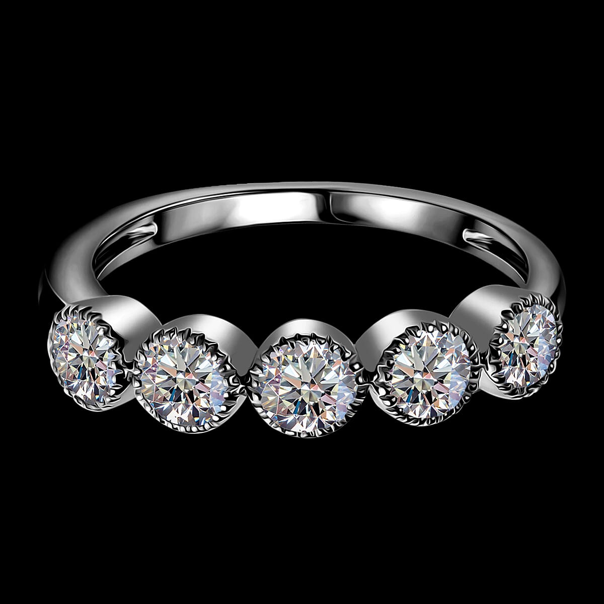 LUXURIANT 14K White Gold VS/F Lab Grown Diamond Ring (Size N) 1 Ct. 7926391 1
