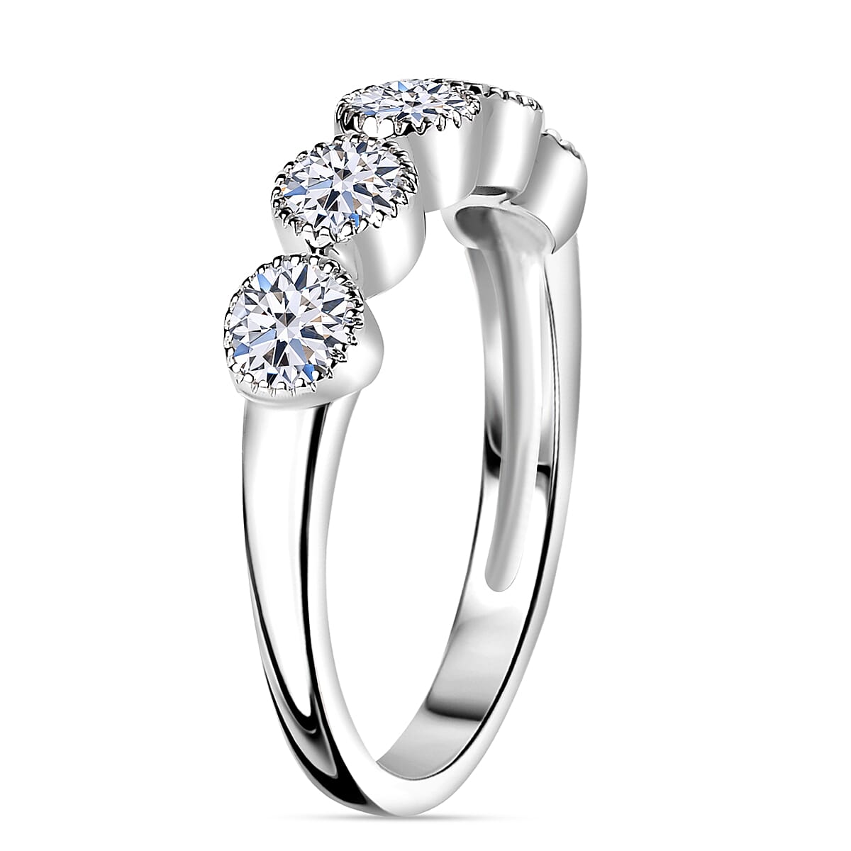 LUXURIANT 14K White Gold VS/F Lab Grown Diamond Ring (Size N) 1 Ct. 7926391 3