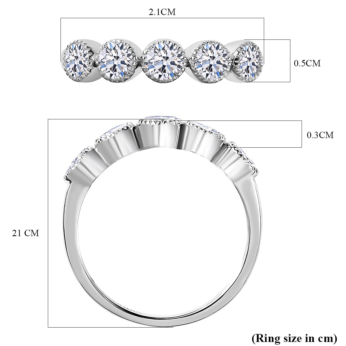LUXURIANT 14K White Gold VS/F Lab Grown Diamond Ring (Size N) 1 Ct. 7926391 5