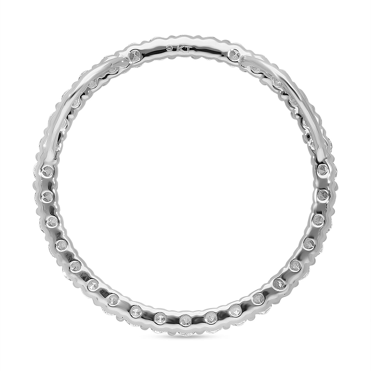 LUXURIANT 1 Ct. Lab Grown Diamond Circle Pendant in 9K White Gold, SGL Certified 8050561 4