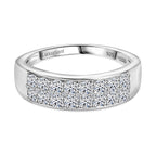 Luxuriant Diamond - Lab Grown Diamond (SI-G-H) Cluster Ring in Rhodium Overlay Sterling Silver 1.00 Ct.