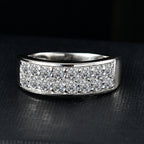 Luxuriant Diamond - Lab Grown Diamond (SI-G-H) Cluster Ring in Rhodium Overlay Sterling Silver 1.00 Ct.