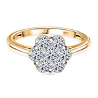 9K Yellow Gold VS Lab Grown Diamond SGL Certified GH, VS Ring 1.00 ct,