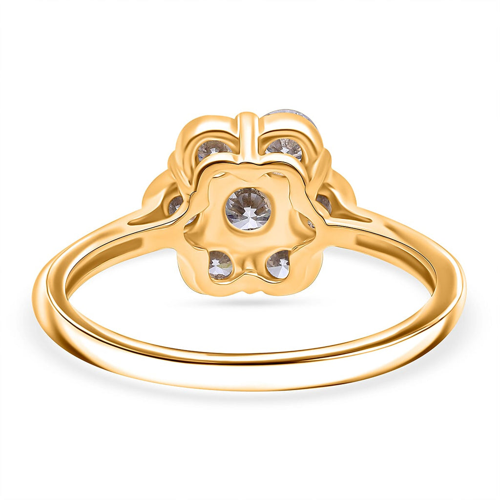9K Yellow Gold VS Lab Grown Diamond SGL Certified GH, VS Ring 1.00 ct,