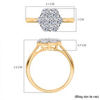 9K Yellow Gold VS Lab Grown Diamond SGL Certified GH, VS Ring 1.00 ct,