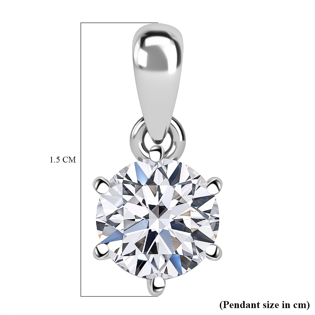 LUXURIANT 950 Platinum SGL Certified (VS/GH) Lab Grown Diamond Solitaire Pendant 1 Ct. 7950378 6