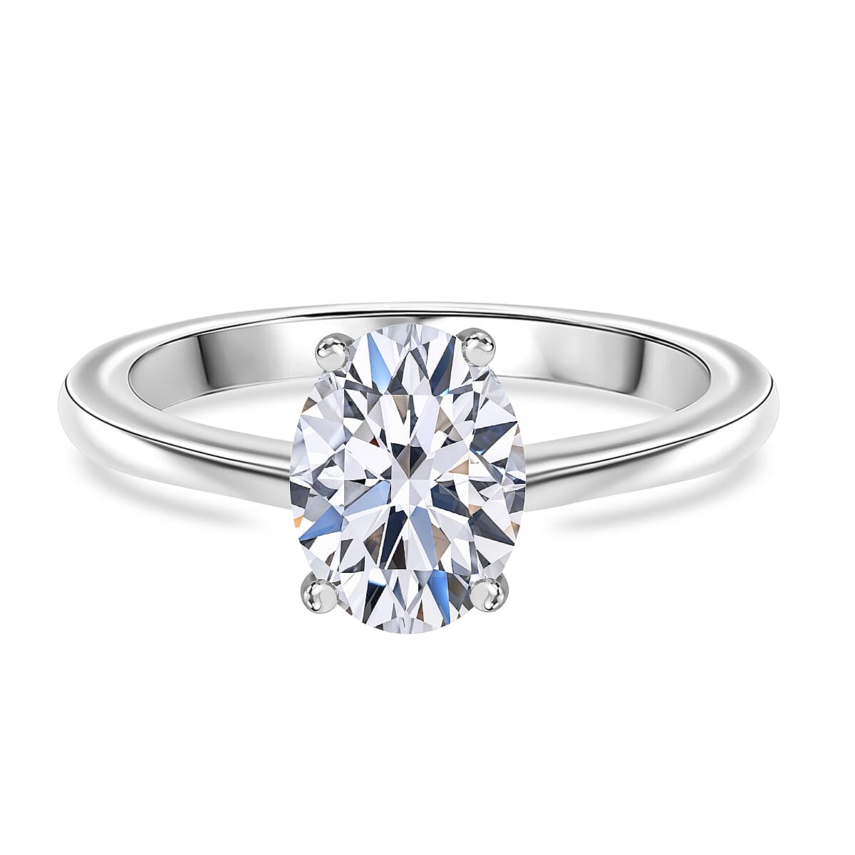 LUXURIANT 950 Platinum IGI Certified (VS/E-F) Lab Grown Diamond Oval Ring 1 Ct. 7708076 0