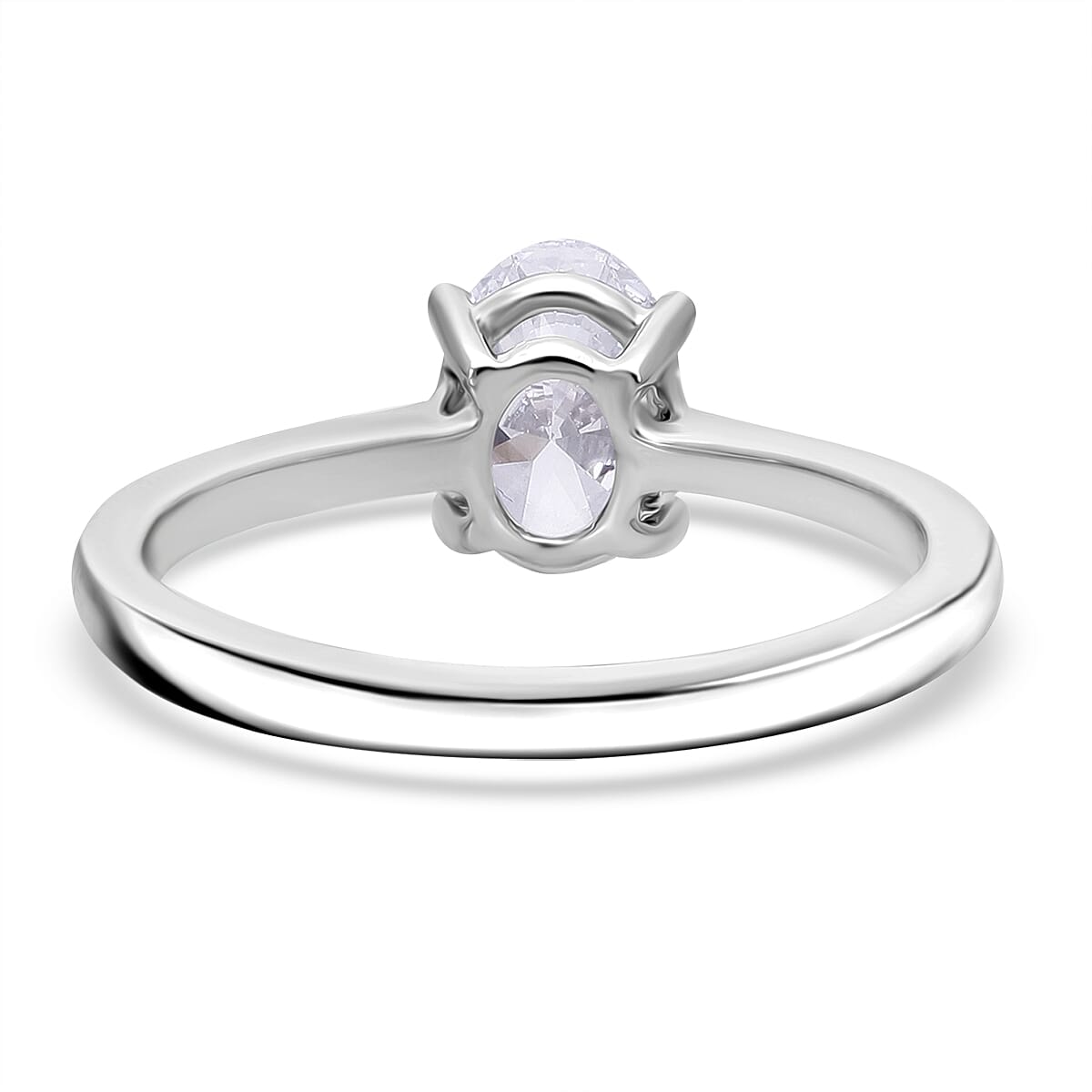 LUXURIANT 950 Platinum IGI Certified (VS/E-F) Lab Grown Diamond Oval Ring 1 Ct. 7708076 5