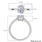 Luxuriant Diamond - 950 Platinum IGI Certified (VS-E-F) Lab Grown Diamond Oval Ring 1.00 Ct.