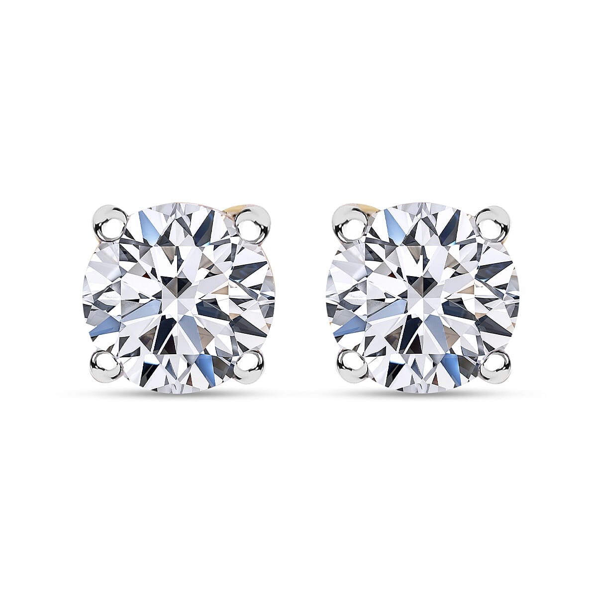 LUXURIANT 22K Yellow Gold Certified (VS/E-F) Lab Grown Diamond Stud Earrings 1 Ct. with Screw Back. 7772638 0