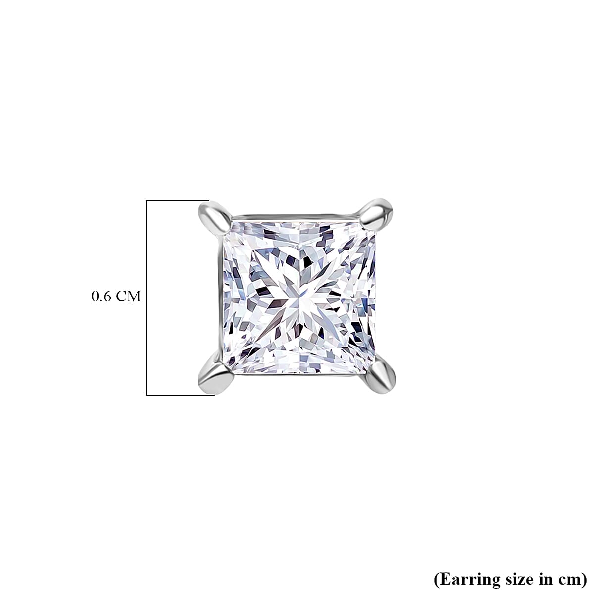 LUXURIANT 1 Ct. Lab Grown Diamond Solitaire Earrings in 950 Platinum, SGL Certified (VS/G-H) 7748403 6
